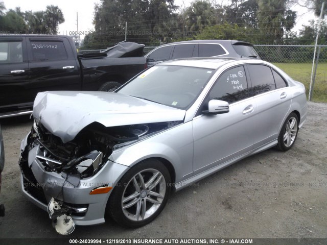 WDDGF4HB6DR288835 - 2013 MERCEDES-BENZ C 250 SILVER photo 2