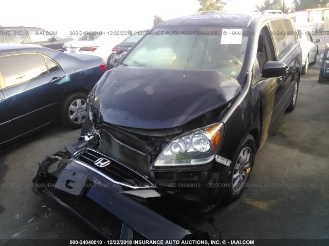 5FNRL3H60AB008899 - 2010 HONDA ODYSSEY EXL BLACK photo 2