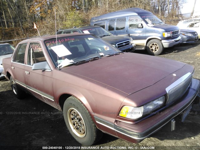 1G4AG54R5M6453230 - 1991 BUICK CENTURY SPECIAL MAROON photo 1