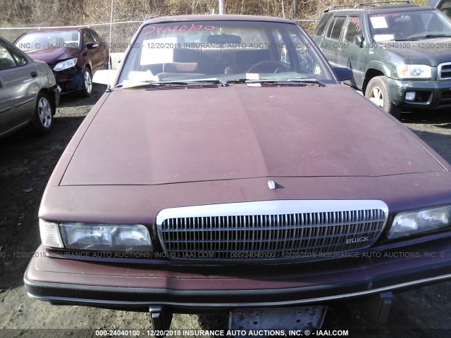 1G4AG54R5M6453230 - 1991 BUICK CENTURY SPECIAL MAROON photo 6