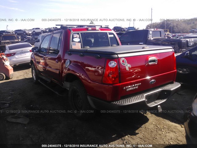 1FMZU77EX3UA26412 - 2003 FORD EXPLORER SPORT TR  RED photo 3