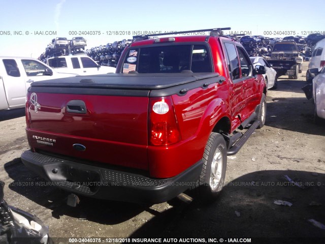 1FMZU77EX3UA26412 - 2003 FORD EXPLORER SPORT TR  RED photo 4