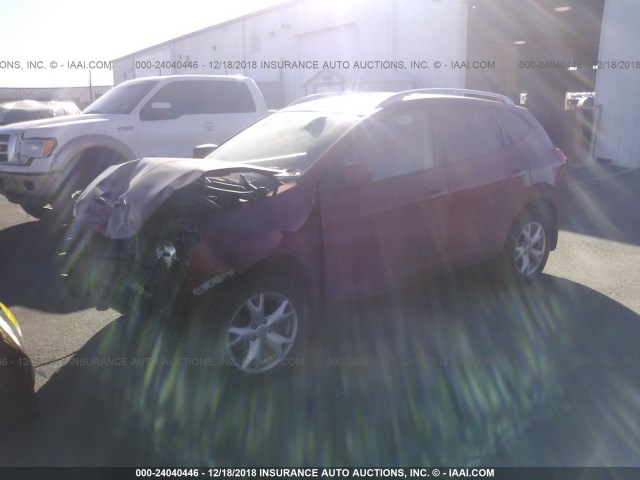 JN8AS58V58W137380 - 2008 NISSAN ROGUE S/SL RED photo 2