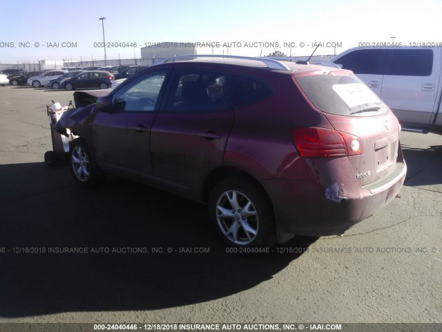 JN8AS58V58W137380 - 2008 NISSAN ROGUE S/SL RED photo 3