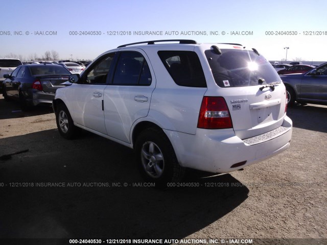 KNDJD735285772362 - 2008 KIA SORENTO EX/LX WHITE photo 3