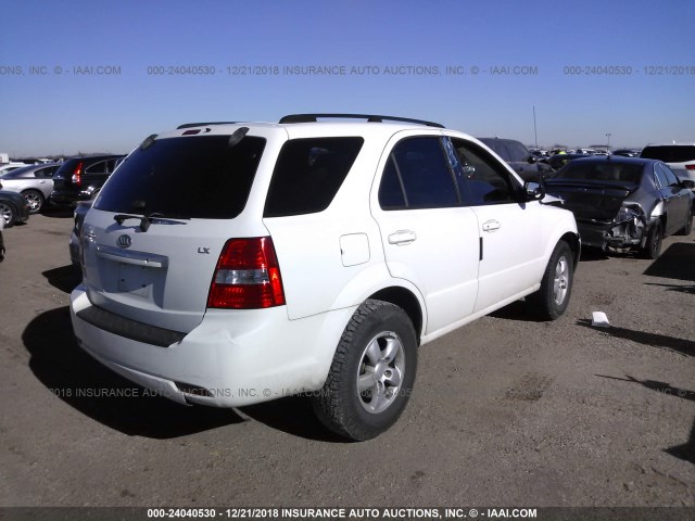 KNDJD735285772362 - 2008 KIA SORENTO EX/LX WHITE photo 4