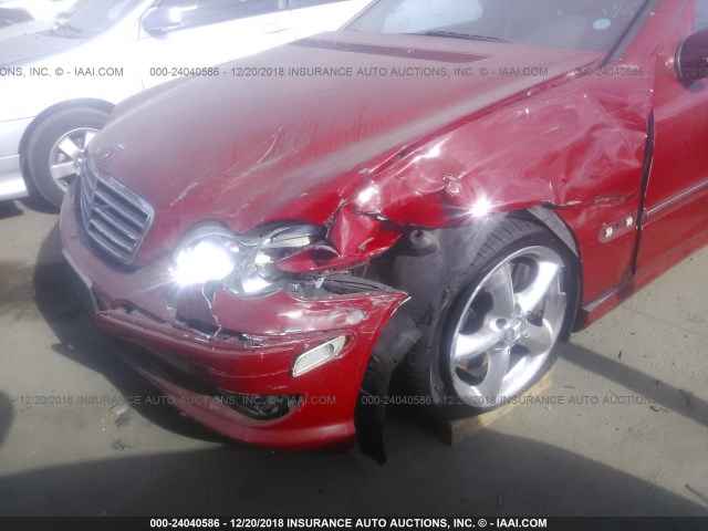 WDBRF52H26A840269 - 2006 MERCEDES-BENZ C GENERATION 2006 230 RED photo 6