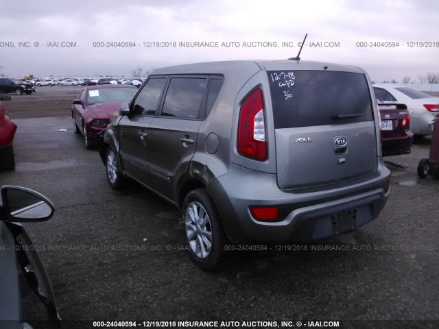 KNDJT2A60C7466999 - 2012 KIA SOUL +/!/SPORT GRAY photo 3