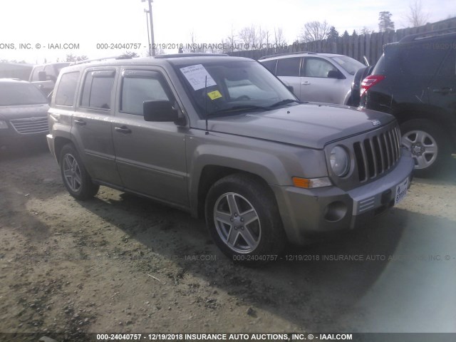 1J8FF48W47D286200 - 2007 JEEP PATRIOT LIMITED BEIGE photo 1