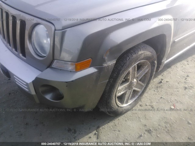 1J8FF48W47D286200 - 2007 JEEP PATRIOT LIMITED BEIGE photo 6