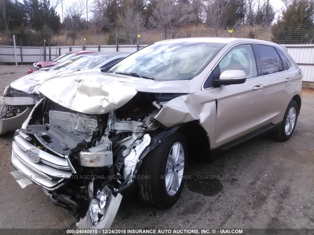 2FMPK3J89JBB12936 - 2018 FORD EDGE SEL SILVER photo 2