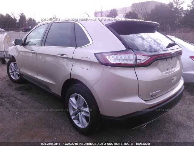 2FMPK3J89JBB12936 - 2018 FORD EDGE SEL SILVER photo 3