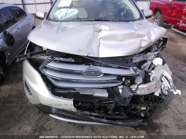 2FMPK3J89JBB12936 - 2018 FORD EDGE SEL SILVER photo 6