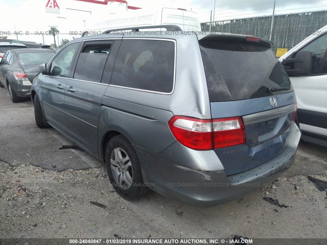 5FNRL387X6B107715 - 2006 HONDA ODYSSEY EXL BLUE photo 3