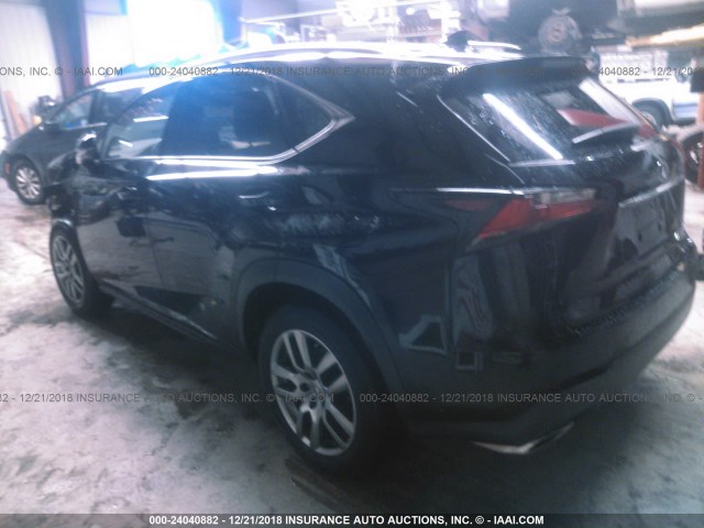 JTJBARBZ2F2046168 - 2015 LEXUS NX 200T BLACK photo 3