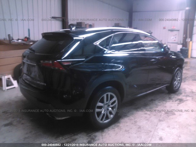 JTJBARBZ2F2046168 - 2015 LEXUS NX 200T BLACK photo 4