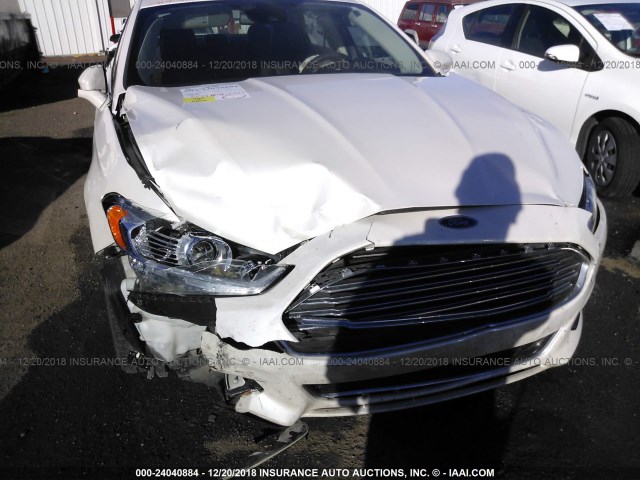 3FA6P0RU7GR156452 - 2016 FORD FUSION TITANIUM HEV WHITE photo 6