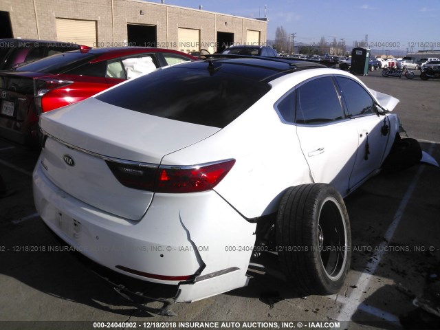 KNALC4J10H5068197 - 2017 KIA CADENZA PREMIUM/LIMITED WHITE photo 4