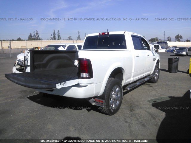 3C6UR5FLXJG224256 - 2018 RAM 2500 LARAMIE WHITE photo 4