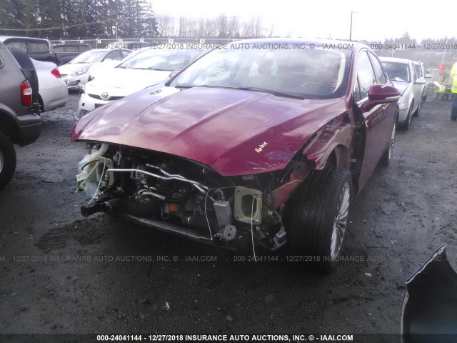 3FA6P0K96FR164532 - 2015 FORD FUSION TITANIUM RED photo 2