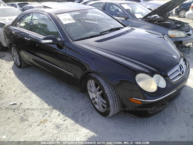 WDBTJ56H59F267938 - 2009 MERCEDES-BENZ CLK BLACK photo 1