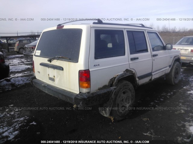 1J4FJ68S6WL207252 - 1998 JEEP CHEROKEE SPORT/CLASSIC Biały zdjęcie 4