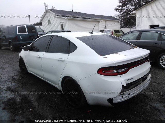 1C3CDFBB2FD345961 - 2015 DODGE DART SXT WHITE photo 3