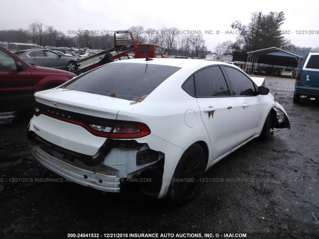 1C3CDFBB2FD345961 - 2015 DODGE DART SXT WHITE photo 4