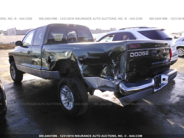 1B7GG22Y8WS526236 - 1998 DODGE DAKOTA GREEN photo 3