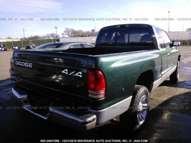 1B7GG22Y8WS526236 - 1998 DODGE DAKOTA GREEN photo 4