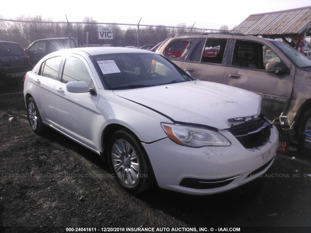 1C3CCBAB1EN209195 - 2014 CHRYSLER 200 LX WHITE photo 1