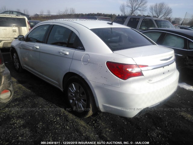 1C3CCBAB1EN209195 - 2014 CHRYSLER 200 LX WHITE photo 3