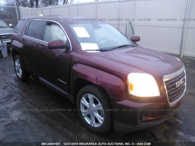 2GKFLSEK3H6200708 - 2017 GMC TERRAIN SLE BURGUNDY photo 1