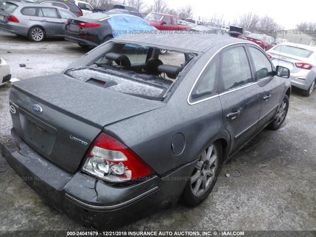 1FAHP25176G148597 - 2006 FORD FIVE HUNDRED LIMITED SILVER photo 4