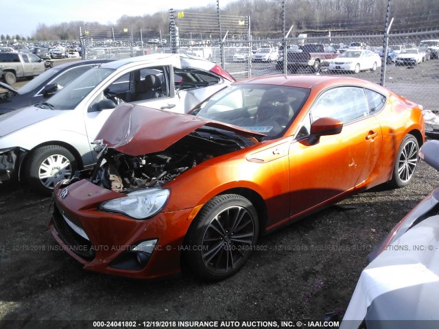 JF1ZNAA19D1730792 - 2013 TOYOTA SCION FR-S ORANGE photo 2