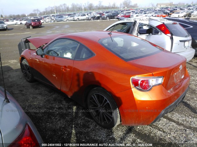 JF1ZNAA19D1730792 - 2013 TOYOTA SCION FR-S ORANGE photo 3