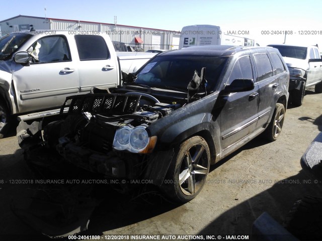 1J8HR783X8C201181 - 2008 JEEP GRAND CHEROKEE SRT-8 BLACK photo 2