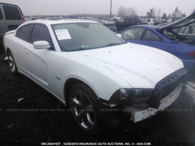 2B3CL5CT9BH567752 - 2011 DODGE CHARGER R/T WHITE photo 1