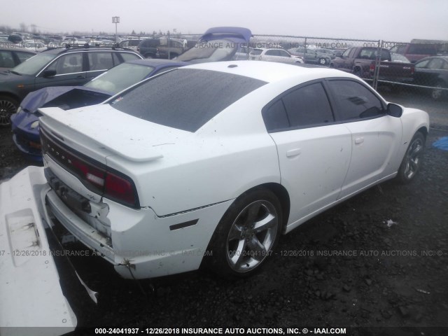 2B3CL5CT9BH567752 - 2011 DODGE CHARGER R/T WHITE photo 4