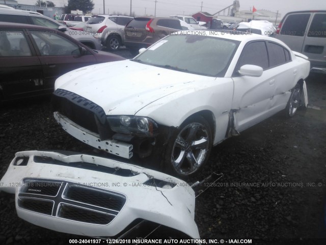 2B3CL5CT9BH567752 - 2011 DODGE CHARGER R/T WHITE photo 6