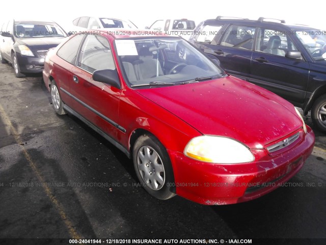 1HGEJ6225WL017907 - 1998 HONDA CIVIC DX RED photo 1