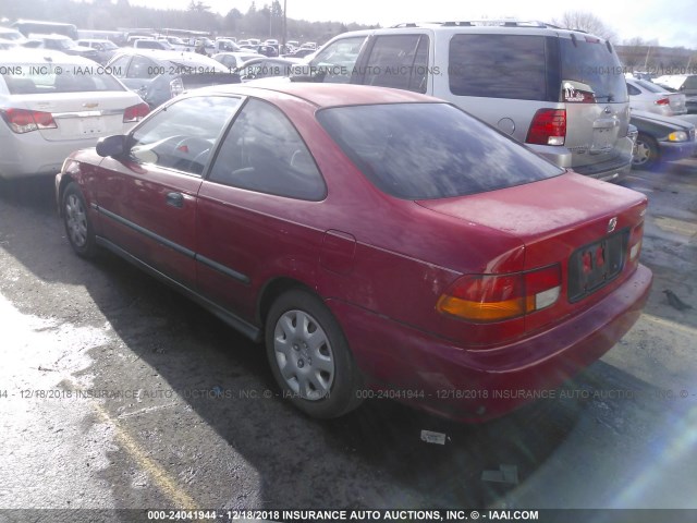 1HGEJ6225WL017907 - 1998 HONDA CIVIC DX RED photo 3