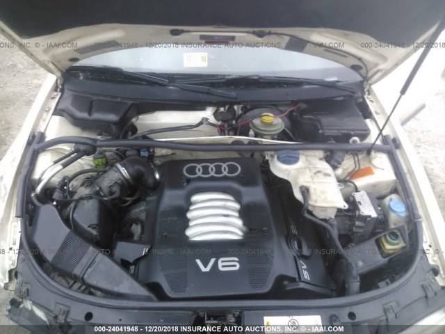 WAUED68D8WA004107 - 1998 AUDI A4 2.8 QUATTRO WHITE photo 10