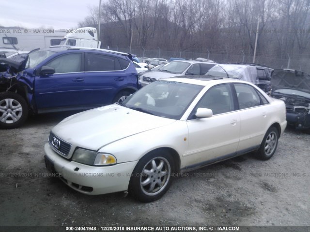 WAUED68D8WA004107 - 1998 AUDI A4 2.8 QUATTRO WHITE photo 2