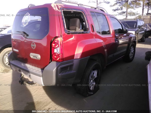 5N1AN0NU7EN804271 - 2014 NISSAN XTERRA X/S/PRO-4X RED photo 4