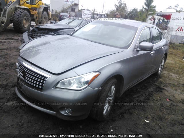 JN1BY1ARXDM602247 - 2013 INFINITI M37 X GRAY photo 2