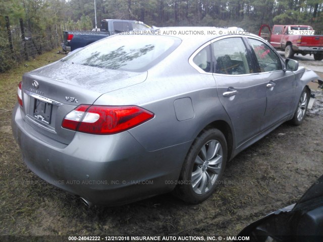 JN1BY1ARXDM602247 - 2013 INFINITI M37 X GRAY photo 4