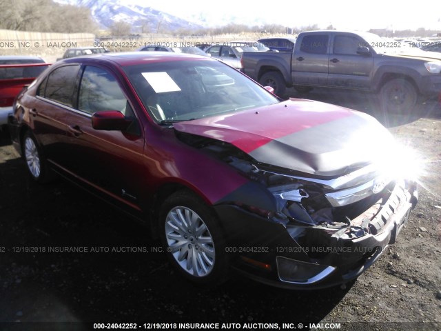 3FADP0L33CR439688 - 2012 FORD FUSION HYBRID RED photo 1