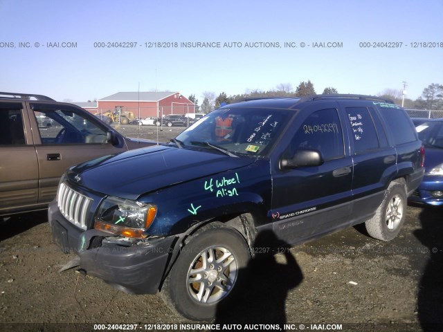 1J4GW48S04C395144 - 2004 JEEP GRAND CHEROKEE LAREDO/COLUMBIA/FREEDOM ლურჯი ფოტო 2
