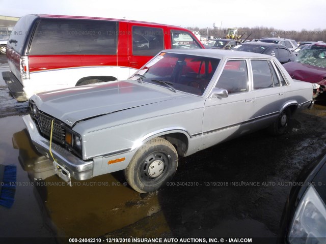 1FABP36X2DK140917 - 1983 FORD FAIRMONT FUTURA GRAY photo 2